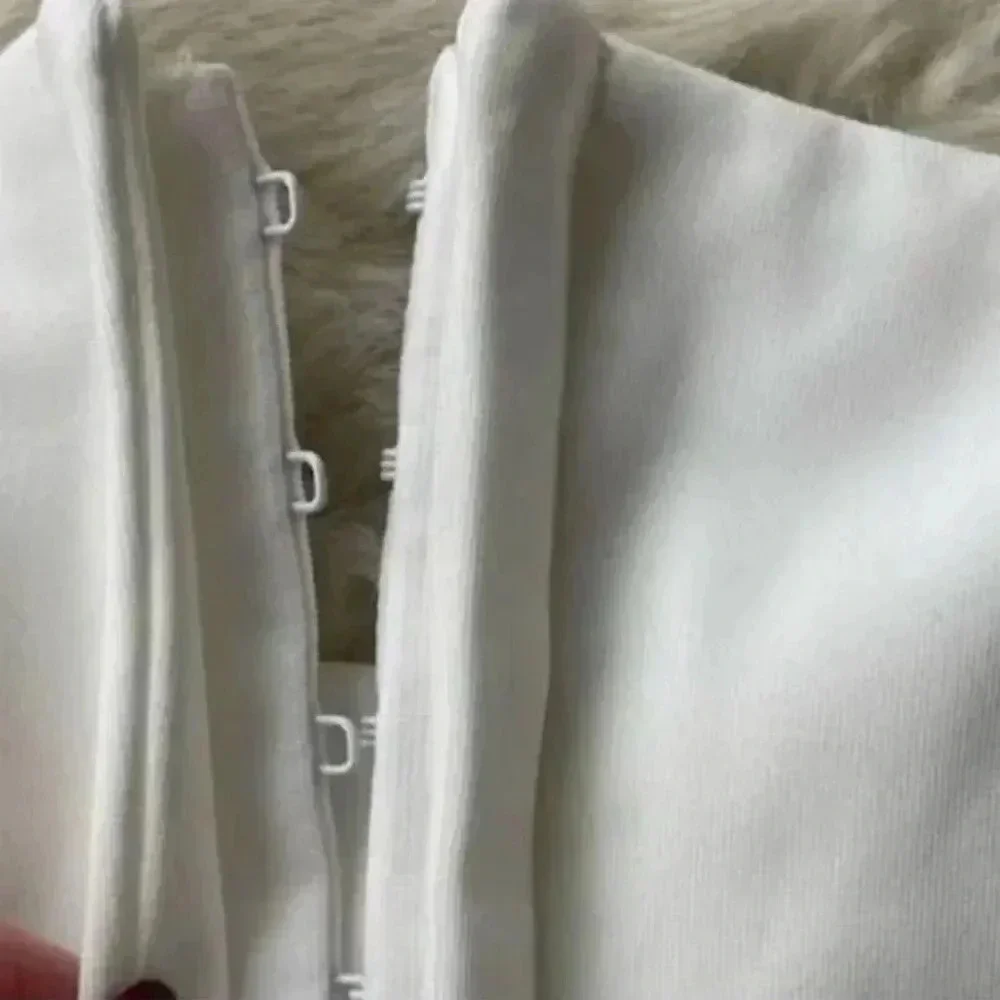 Women's Sexy White Corset Crop Top Square Neck Sleeveless Clubwear S​